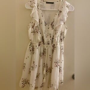 Summer mini dress in beige